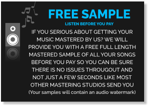 Low Price Audio Mastering | Free Samples of your Music Mastered