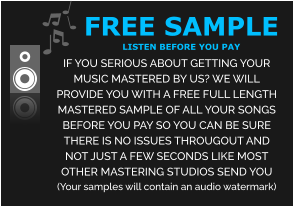 Low Price Audio Mastering | Free Samples of your Music Mastered